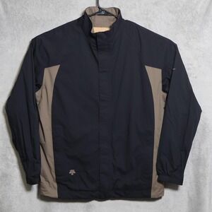 Vintage Nike Golf FIT Storm Jacket Mens Large Black Brown Full Zip Windbreaker